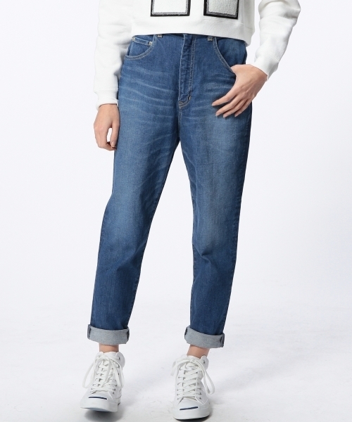 Another Edition（アナザーエディション）の「AE HI/W DENIM PT　Я#◆（デニムパンツ・レディース・ターコイズブルー/コバルトブルー/オフホワイト・MEDIUM/SMALL/X-SMALL）」の17枚目の写真