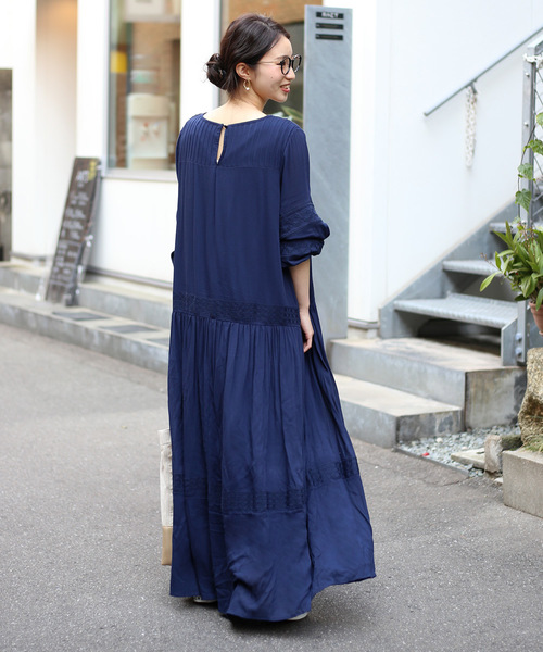 Bou Jeloud（ブージュルード）の「ロング丈が可愛い◆刺繍マキシワンピース（ワンピース・レディース・オフホワイト/レッド/ネイビー・38）」の9枚目の写真