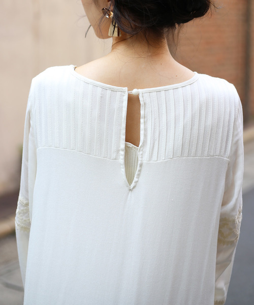 Bou Jeloud（ブージュルード）の「ロング丈が可愛い◆刺繍マキシワンピース（ワンピース・レディース・オフホワイト/レッド/ネイビー・38）」の14枚目の写真