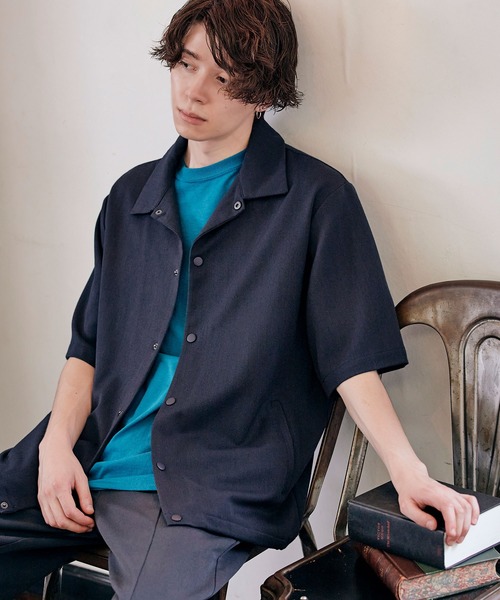 MONO-MART（モノマート）の「T/R アーバンミリタリー オーバーサイズ コーチジャケット(1/2 sleeve)（ブルゾン・メンズ・ブラック/ネイビー/モカ/グレー系その他/ベージュ系その他・M/L）」の5枚目の写真