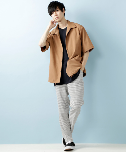 MONO-MART（モノマート）の「T/R アーバンミリタリー オーバーサイズ コーチジャケット(1/2 sleeve)（ブルゾン・メンズ・ブラック/ネイビー/モカ/グレー系その他/ベージュ系その他・M/L）」の18枚目の写真