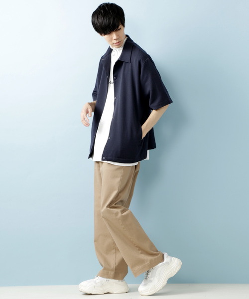 MONO-MART（モノマート）の「T/R アーバンミリタリー オーバーサイズ コーチジャケット(1/2 sleeve)（ブルゾン・メンズ・ブラック/ネイビー/モカ/グレー系その他/ベージュ系その他・M/L）」の9枚目の写真