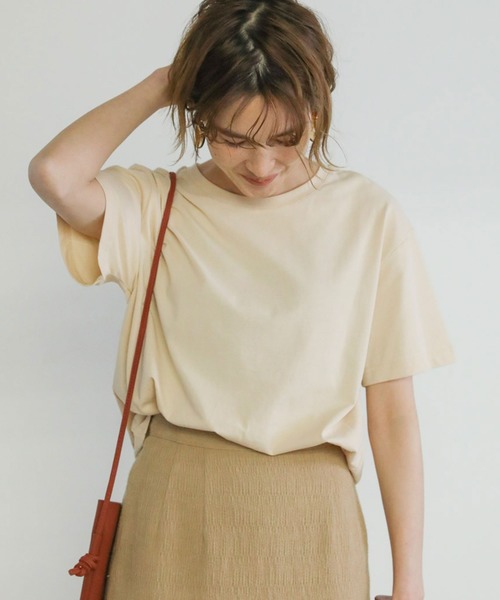 select MOCA(セレクトモカ)の「バックオープンTシャツ(Tシャツ/カットソー・レディース・ブラック/ブラウン/ベージュ/モスグリーン・FREE)」の3枚目の写真