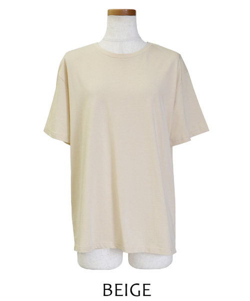 select MOCA(セレクトモカ)の「バックオープンTシャツ(Tシャツ/カットソー・レディース・ブラック/ブラウン/ベージュ/モスグリーン・FREE)」の7枚目の写真