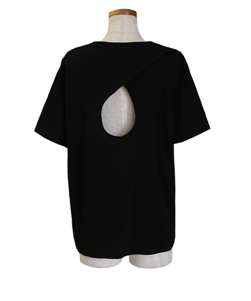 select MOCA(セレクトモカ)の「バックオープンTシャツ(Tシャツ/カットソー・レディース・ブラック/ブラウン/ベージュ/モスグリーン・FREE)」の9枚目の写真