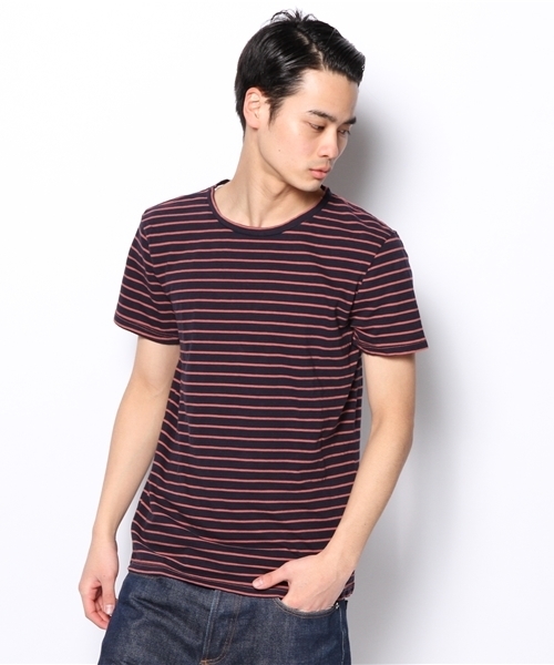 SHIPS（シップス）の「SAVE KHAKI: マリンボーダー TシャツT（Tシャツ/カットソー・メンズ・ネイビー/レッド/コバルトブルー/ダークブルー/オフホワイト/チャコールグレー・SMALL/LARGE/MEDIUM）」の16枚目の写真