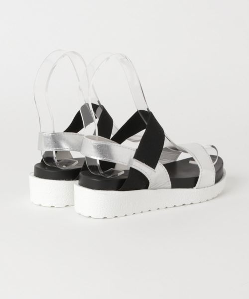STYLEBLOCK（スタイルブロック）の「ベルトホワイトソール厚底スポーツサンダル（サンダル・レディース・ホワイト/ブラック/シルバー/レオパード・40/38/39/35/36/37）」の5枚目の写真