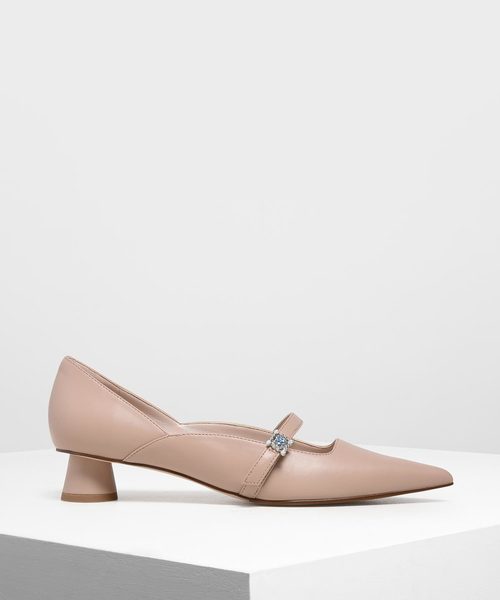 CHARLES & KEITH（チャールズ & キース）の「ジェムエンベリッシュ メリージェーンパンプス / Gem Embellished Mary Jane Pumps（パンプス・レディース・ブラック/グリーン/アイボリー・22.5cm/23cm/23.5cm/24.5cm/25cm/25.5cm）」の3枚目の写真