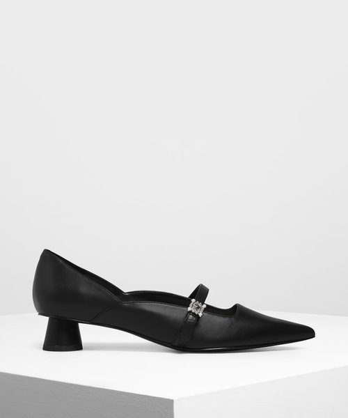 CHARLES & KEITH（チャールズ & キース）の「ジェムエンベリッシュ メリージェーンパンプス / Gem Embellished Mary Jane Pumps（パンプス・レディース・ブラック/グリーン/アイボリー・22.5cm/23cm/23.5cm/24.5cm/25cm/25.5cm）」の2枚目の写真