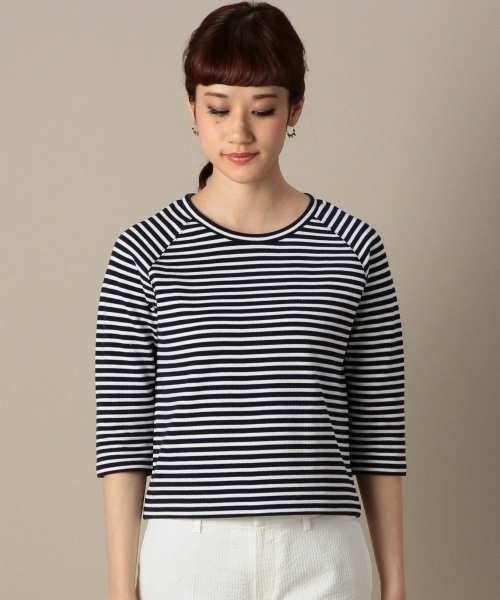 BEAUTY&YOUTH UNITED ARROWS(ビューティーアンドユースユナイテッドアローズ)の「BYSF 鹿の子ラグラン6分袖プルオーバー ◆(Tシャツ/カットソー・レディース・ライトグレー/グレー/ネイビー/ダークグレー・フリー)」の10枚目の写真