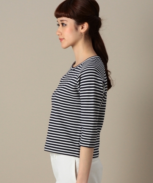 BEAUTY&YOUTH UNITED ARROWS(ビューティーアンドユースユナイテッドアローズ)の「BYSF 鹿の子ラグラン6分袖プルオーバー ◆(Tシャツ/カットソー・レディース・ライトグレー/グレー/ネイビー/ダークグレー・フリー)」の11枚目の写真