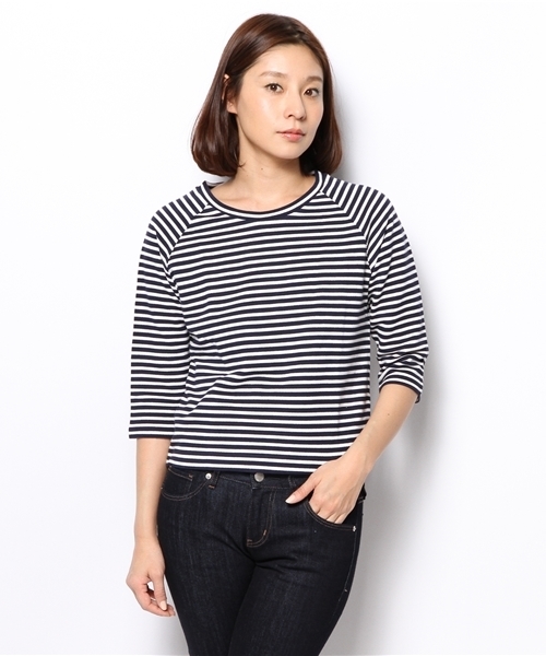 BEAUTY&YOUTH UNITED ARROWS(ビューティーアンドユースユナイテッドアローズ)の「BYSF 鹿の子ラグラン6分袖プルオーバー ◆(Tシャツ/カットソー・レディース・ライトグレー/グレー/ネイビー/ダークグレー・フリー)」の7枚目の写真