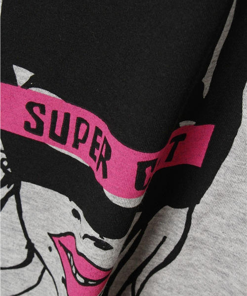 LB-03（エルビー・ゼロスリー）の「LOVELY CAT Tシャツ（Tシャツ/カットソー・レディース・ホワイト系/グレー系・FREE）」の6枚目の写真