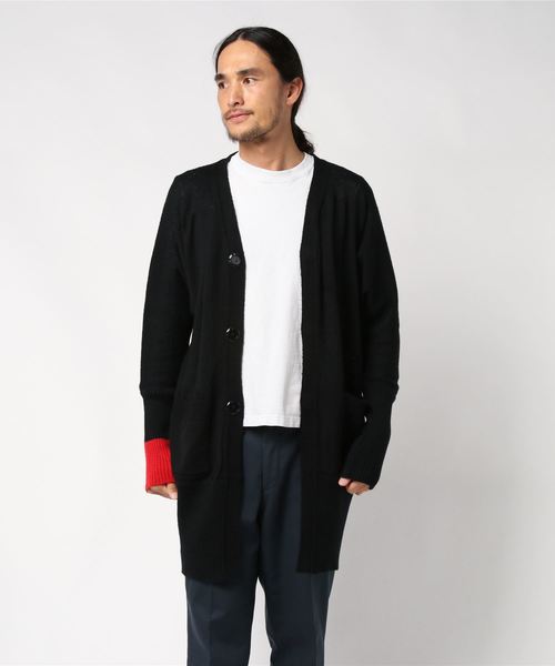 kiryuyrik(キリュウキリュウ)の「ドルマンニットカーディガン(カーディガン/ボレロ・メンズ・ブラック×レッド・SMALL/MEDIUM)」の7枚目の写真