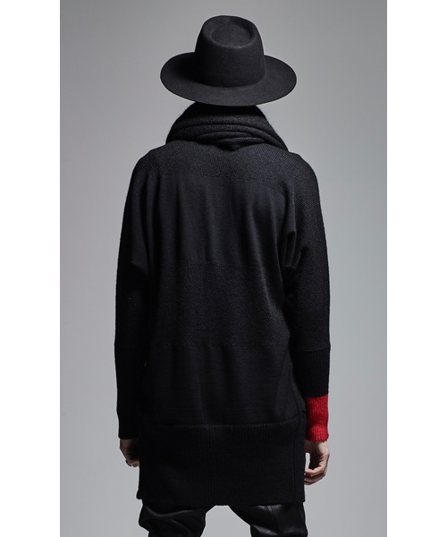 kiryuyrik(キリュウキリュウ)の「ドルマンニットカーディガン(カーディガン/ボレロ・メンズ・ブラック×レッド・SMALL/MEDIUM)」の4枚目の写真