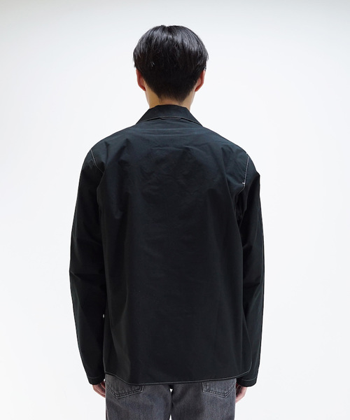 PORTVEL(ポートヴェル)の「PORTVEL ZIPUP OPEN COLLAR SHIRT(シャツ/ブラウス・メンズ・ホワイト/ブラック・M/S)」の7枚目の写真