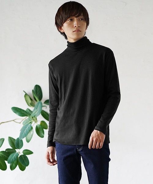 MinoriTY（マイノリティ）の「【MinoriTY】首周りが選べるあったかインナー 長袖ロンT メンズ 秋服 冬服 春服（Tシャツ/カットソー・メンズ・ホワイト/ブラック/ホワイト系その他/ブラック系その他/グレー系その他/チャコール/ベージュ/ベージュ系その他/杢グレー/グレー系その他2・M/L/XL）」の5枚目の写真