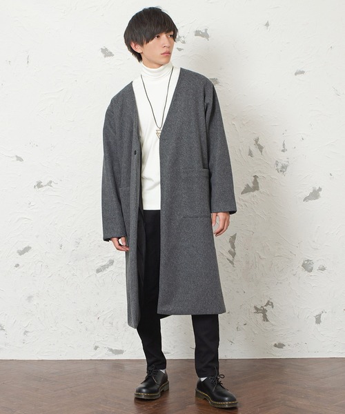 MinoriTY（マイノリティ）の「【MinoriTY】首周りが選べるあったかインナー 長袖ロンT メンズ 秋服 冬服 春服（Tシャツ/カットソー・メンズ・ホワイト/ブラック/ホワイト系その他/ブラック系その他/グレー系その他/チャコール/ベージュ/ベージュ系その他/杢グレー/グレー系その他2・M/L/XL）」の22枚目の写真