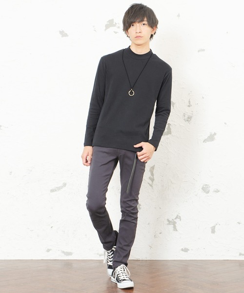 MinoriTY（マイノリティ）の「【MinoriTY】首周りが選べるあったかインナー 長袖ロンT メンズ 秋服 冬服 春服（Tシャツ/カットソー・メンズ・ホワイト/ブラック/ホワイト系その他/ブラック系その他/グレー系その他/チャコール/ベージュ/ベージュ系その他/杢グレー/グレー系その他2・M/L/XL）」の19枚目の写真