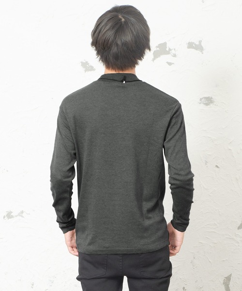 MinoriTY（マイノリティ）の「【MinoriTY】首周りが選べるあったかインナー 長袖ロンT メンズ 秋服 冬服 春服（Tシャツ/カットソー・メンズ・ホワイト/ブラック/ホワイト系その他/ブラック系その他/グレー系その他/チャコール/ベージュ/ベージュ系その他/杢グレー/グレー系その他2・M/L/XL）」の18枚目の写真