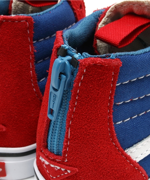 VANS（バンズ）の「VANS SK8-HI ZIP（スニーカー・キッズ・レッド・12cm/13cm/14cm/15cm/11cm）」の5枚目の写真