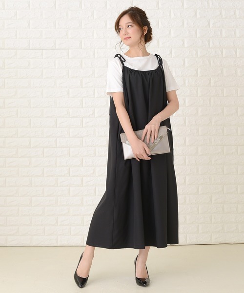 Lace Ladies（レースレディース）の「ゆったりキャミロングワンピース（ワンピース・レディース・ブラック/ネイビー/ブラウン・FREE）」の4枚目の写真