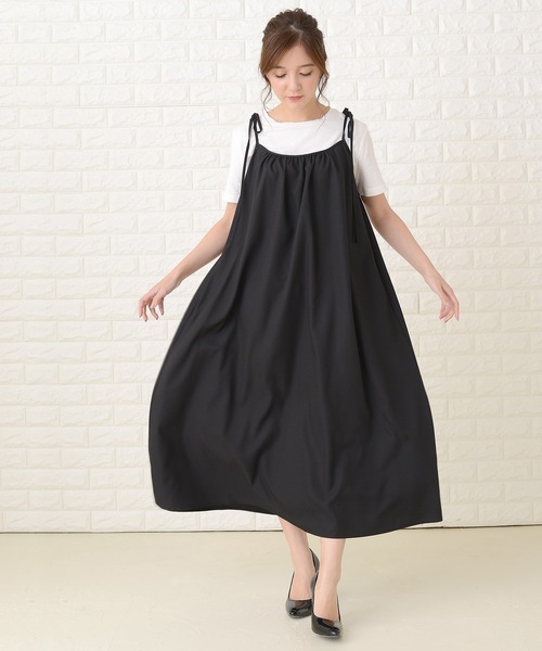 Lace Ladies（レースレディース）の「ゆったりキャミロングワンピース（ワンピース・レディース・ブラック/ネイビー/ブラウン・FREE）」の8枚目の写真