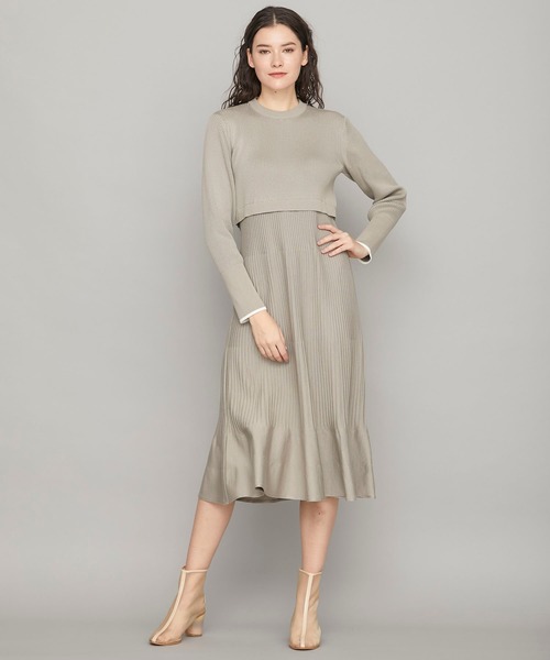 未使用品 ステュディオス STUDIOUS ワンピース ノースリーブ 0 グレー /☆K ▲H STUDIOUS - 新品未使用タグ付STUDIOUS ソフトポンチフレアーOPの