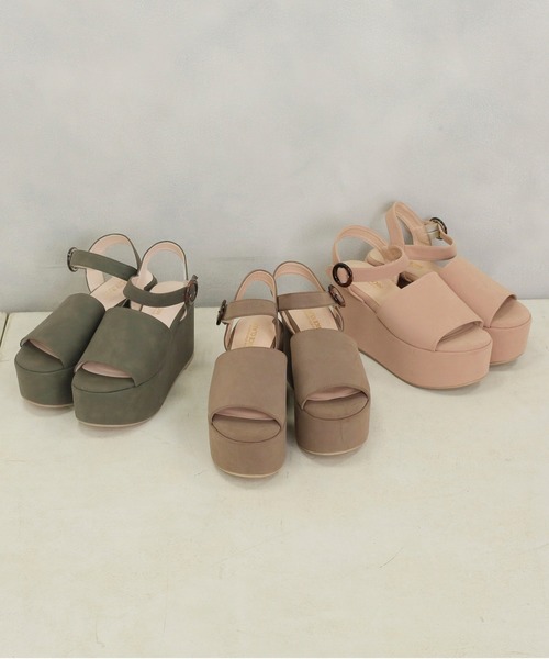 one after another NICE CLAUP（ワンアフターアナザーナイスクラップ）の「厚底ヒールサンダル（サンダル・レディース・カーキ/ピンク/モカ・SMALL/MEDIUM/LARGE）」の13枚目の写真