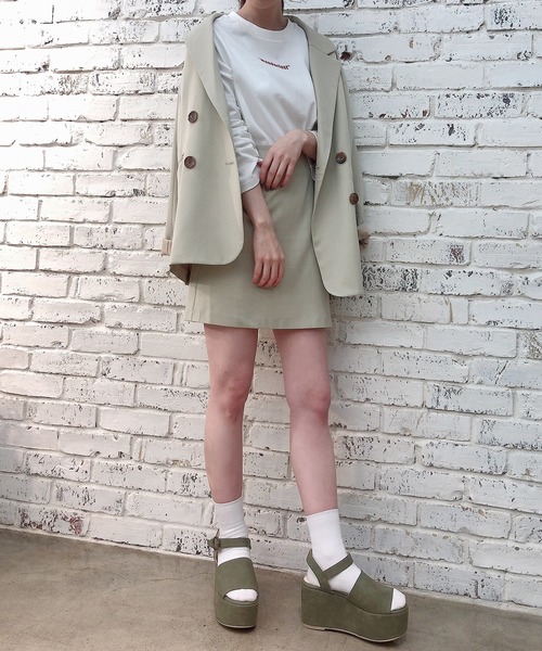 one after another NICE CLAUP（ワンアフターアナザーナイスクラップ）の「厚底ヒールサンダル（サンダル・レディース・カーキ/ピンク/モカ・SMALL/MEDIUM/LARGE）」の8枚目の写真