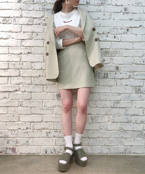 one after another NICE CLAUP（ワンアフターアナザーナイスクラップ）の「厚底ヒールサンダル（サンダル・レディース・カーキ/ピンク/モカ・SMALL/MEDIUM/LARGE）」の6枚目の写真