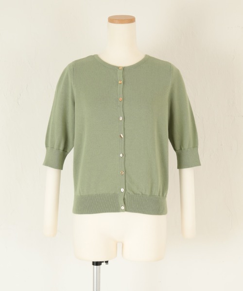 titivate(ティティベイト)の「前後2wayコットンニット(ニット/セーター・レディース・オフホワイト/グリーン系その他/ライトベージュ/チャコール/ブラック/グレイッシュベージュ・S/M/L)」の7枚目の写真