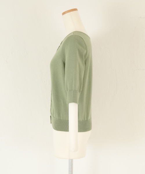 titivate(ティティベイト)の「前後2wayコットンニット(ニット/セーター・レディース・オフホワイト/グリーン系その他/ライトベージュ/チャコール/ブラック/グレイッシュベージュ・S/M/L)」の8枚目の写真