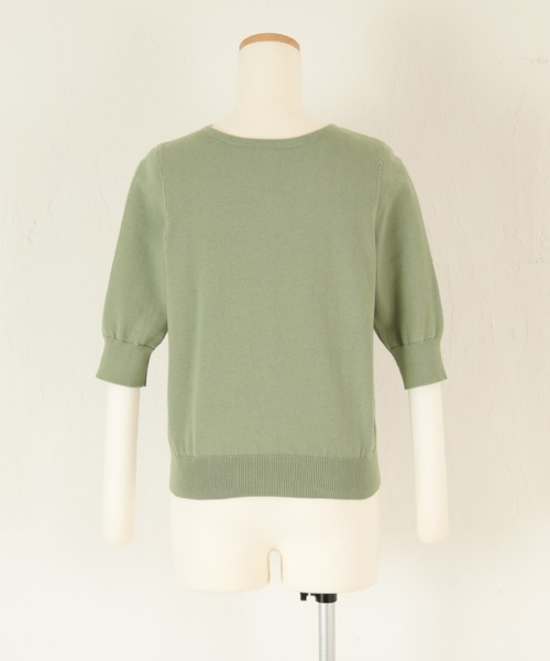 titivate(ティティベイト)の「前後2wayコットンニット(ニット/セーター・レディース・オフホワイト/グリーン系その他/ライトベージュ/チャコール/ブラック/グレイッシュベージュ・S/M/L)」の9枚目の写真