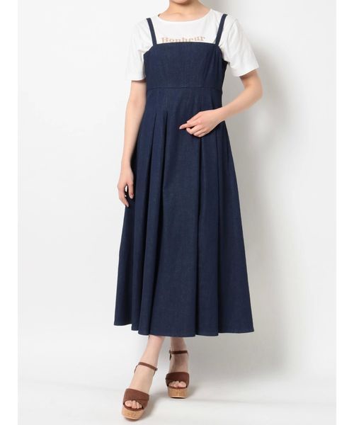 dazzlin（ダズリン）の「フェミニンプリーツジャンスカ（ワンピース・レディース・ベージュ/ネイビー/インディゴブルー/アイボリー・FREE）」の16枚目の写真