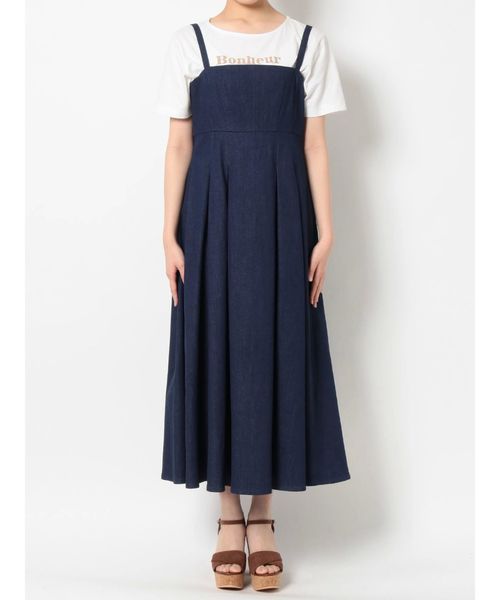 dazzlin（ダズリン）の「フェミニンプリーツジャンスカ（ワンピース・レディース・ベージュ/ネイビー/インディゴブルー/アイボリー・FREE）」の17枚目の写真