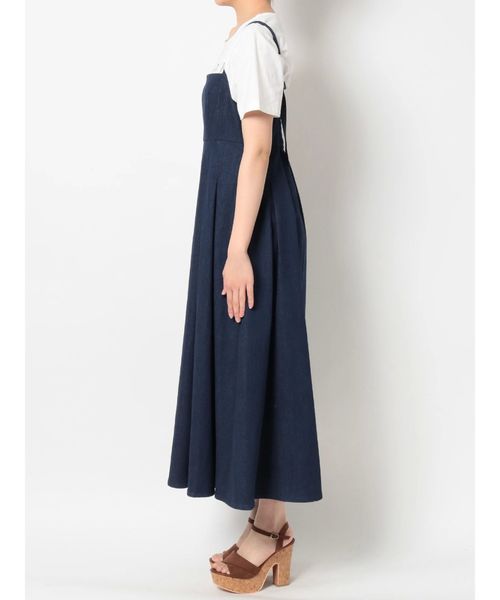 dazzlin（ダズリン）の「フェミニンプリーツジャンスカ（ワンピース・レディース・ベージュ/ネイビー/インディゴブルー/アイボリー・FREE）」の18枚目の写真