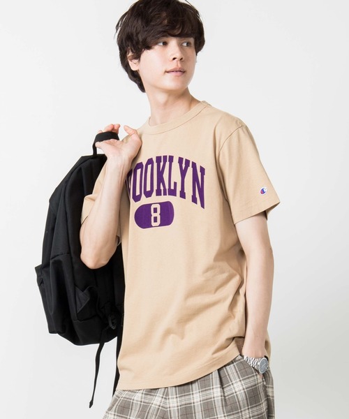 Champion（チャンピオン）の「∴WEGO/【WEB限定】Champion チャンピオン カレッジ半袖Tシャツ（Tシャツ/カットソー・メンズ・ホワイト/ブラック/ベージュ/ネイビー/レッド/カーキ/ブルー/ホワイト系その他・MEDIUM/LARGE/X-LARGE）」の4枚目の写真