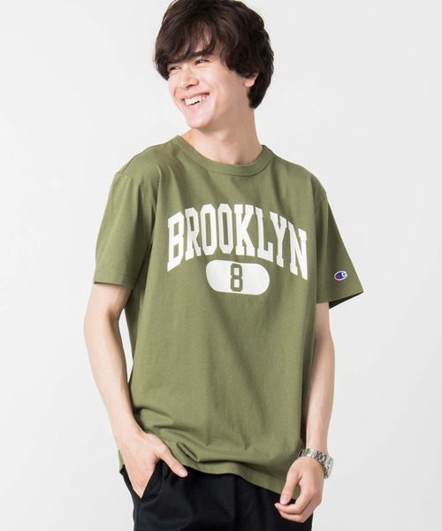 Champion（チャンピオン）の「∴WEGO/【WEB限定】Champion チャンピオン カレッジ半袖Tシャツ（Tシャツ/カットソー・メンズ・ホワイト/ブラック/ベージュ/ネイビー/レッド/カーキ/ブルー/ホワイト系その他・MEDIUM/LARGE/X-LARGE）」の5枚目の写真