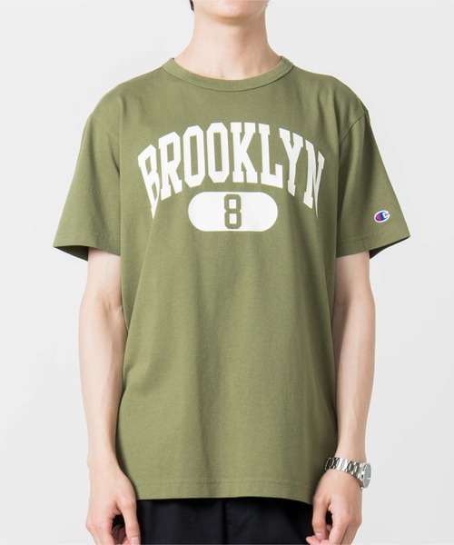 Champion（チャンピオン）の「∴WEGO/【WEB限定】Champion チャンピオン カレッジ半袖Tシャツ（Tシャツ/カットソー・メンズ・ホワイト/ブラック/ベージュ/ネイビー/レッド/カーキ/ブルー/ホワイト系その他・MEDIUM/LARGE/X-LARGE）」の9枚目の写真