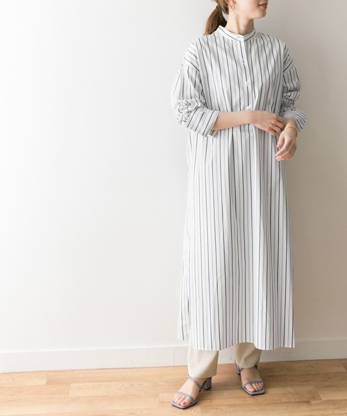 URBAN RESEARCH(アーバンリサーチ)の「THOMAS MASON ロングシャツワンピース(ワンピース)」|ブルー