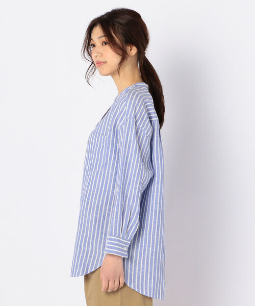 fredy repit(フレディレピ)の「リネン抜けVチュニックシャツ(シャツ/ブラウス・レディース・アイボリー/ホワイト系その他/ブルー系その他/ブラウン・38)」の6枚目の写真