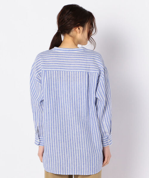 fredy repit(フレディレピ)の「リネン抜けVチュニックシャツ(シャツ/ブラウス・レディース・アイボリー/ホワイト系その他/ブルー系その他/ブラウン・38)」の7枚目の写真