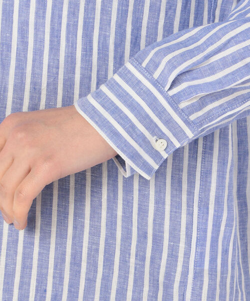 fredy repit(フレディレピ)の「リネン抜けVチュニックシャツ(シャツ/ブラウス・レディース・アイボリー/ホワイト系その他/ブルー系その他/ブラウン・38)」の9枚目の写真