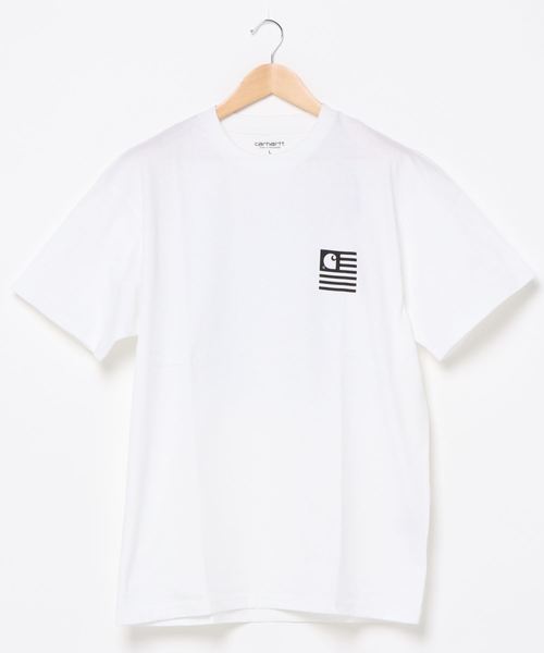 Carhartt WIP(カーハートダブリューアイピー)の「S/S STATE CHROMO T-SHIRT(Tシャツ/カットソー・メンズ・ホワイト/ブラック/アッシュ・SMALL/MEDIUM/LARGE/X-LARGE/XX-LARGE)」の2枚目の写真