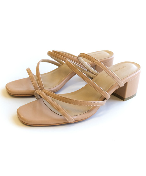 AmiAmi（アミアミ）の「メニーストラップミュールサンダル（サンダル・レディース・ブラック/ベージュ/グリーン/アイボリー/キャメル/シルバー/ゴールド/パイソン・LL/S/M/L）」の22枚目の写真