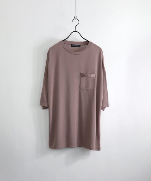 Confirm(コンファーム)の「Confirm / コンファーム TR胸ポケットハーフスリーブビッグシルエットTシャツ(Tシャツ/カットソー・メンズ・ピンク/サックスブルー/ブラック/ホワイト/ベージュ/ミント・M/L)」の6枚目の写真