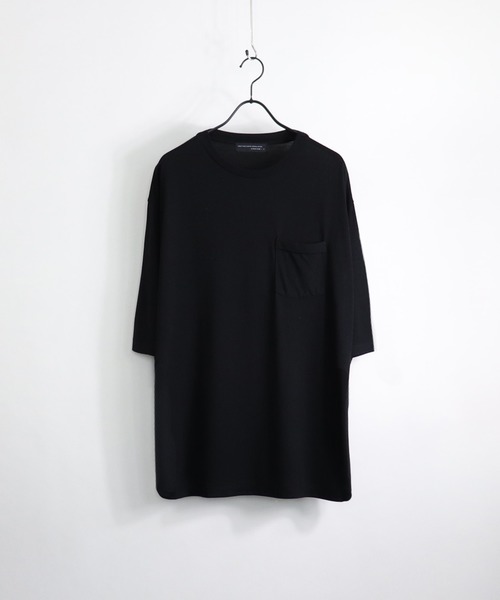 Confirm(コンファーム)の「Confirm / コンファーム TR胸ポケットハーフスリーブビッグシルエットTシャツ(Tシャツ/カットソー・メンズ・ピンク/サックスブルー/ブラック/ホワイト/ベージュ/ミント・M/L)」の4枚目の写真