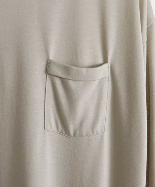 Confirm(コンファーム)の「Confirm / コンファーム TR胸ポケットハーフスリーブビッグシルエットTシャツ(Tシャツ/カットソー・メンズ・ピンク/サックスブルー/ブラック/ホワイト/ベージュ/ミント・M/L)」の20枚目の写真
