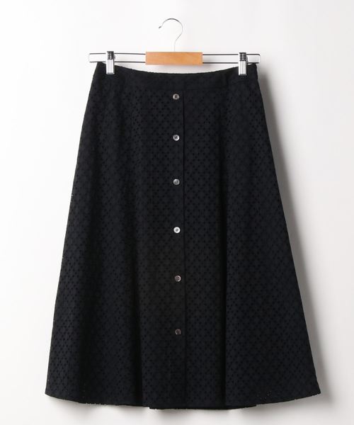 セール】バイアスチェック刺繍レース 美人フレアスカート